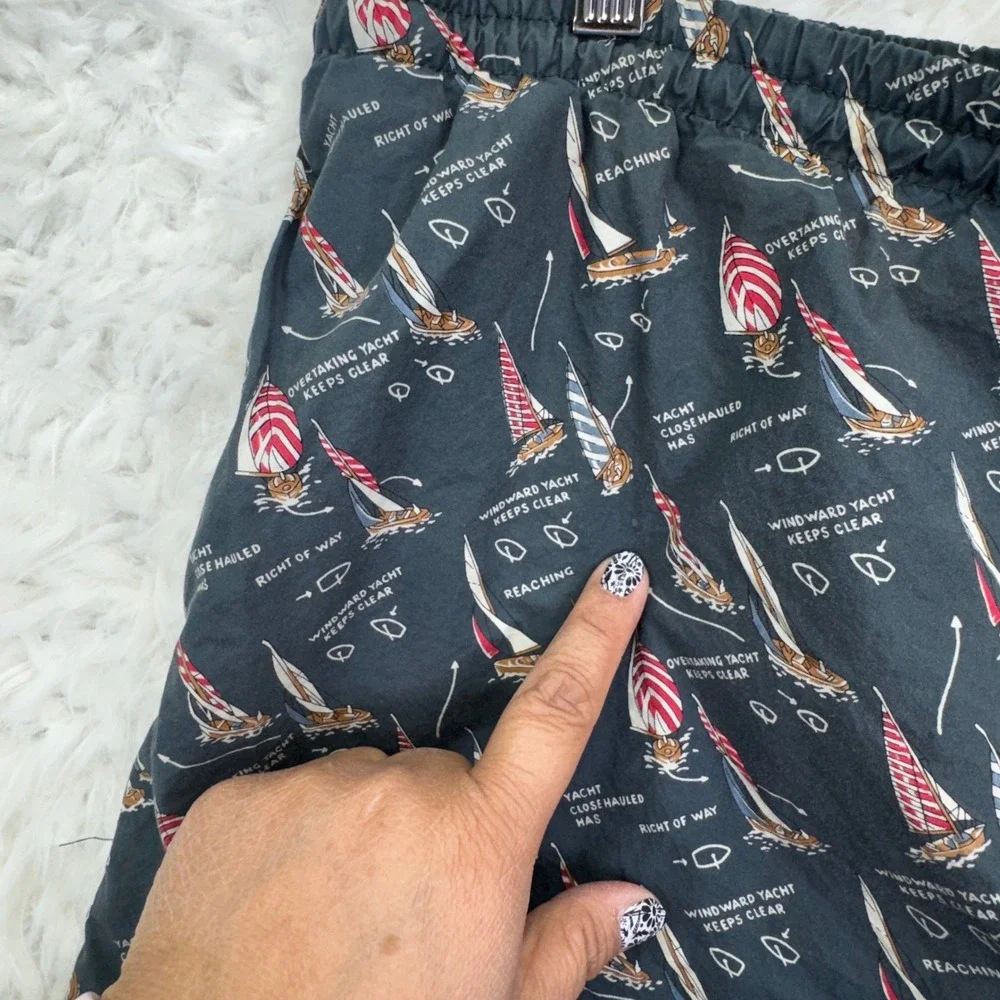 Polo Sport Ralph Lauren Swim Trunks XL Green‎ Sailboat Nautical Yachting Shorts